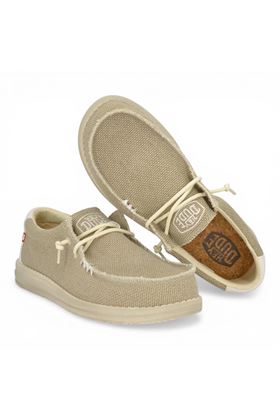 Sneaker uomo Hey Dude in tela colore bianco. HEY DUDE | 40003-OFF WHITE